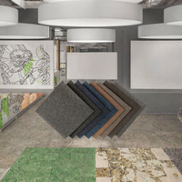 Moquette de sol en polypropylène gris de haute qualité, moderne, à emboîtement, autocollante, pour la maison, le bureau, les espaces commerciaux, dalles de moquette 50x50