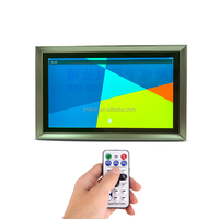 Pros Bingkai Foto Digital 32 ", Bingkai Foto Digital WiFi Layar IPS Kayu dengan Pengendali Jarak Jauh