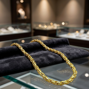 Vente en gros de chaîne byzantine plaquée or micro 14K 18K 24K, chaîne de mode, chaîne de style byzantin, chaîne plaquée or, tenue de tous les jours. - Product Image 3