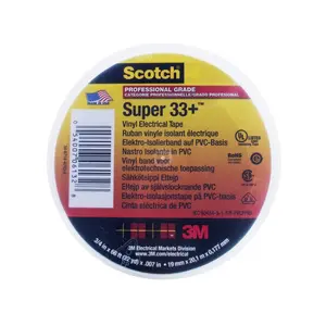 เทปฉนวนไฟฟ้าไวนิล3เมตรซุปเปอร์33 + พีวีซี0.18มม. กาวยางสีดำฉนวนสำหรับงานไฟฟ้า