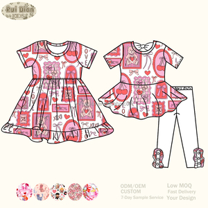 Nuovo Arrivo: Abito Estivo da Notte per Bambine, Carino, Girocollo, Maniche Corte, Stampa Personalizzata, Traspirante e Confortevole - Product Image 4