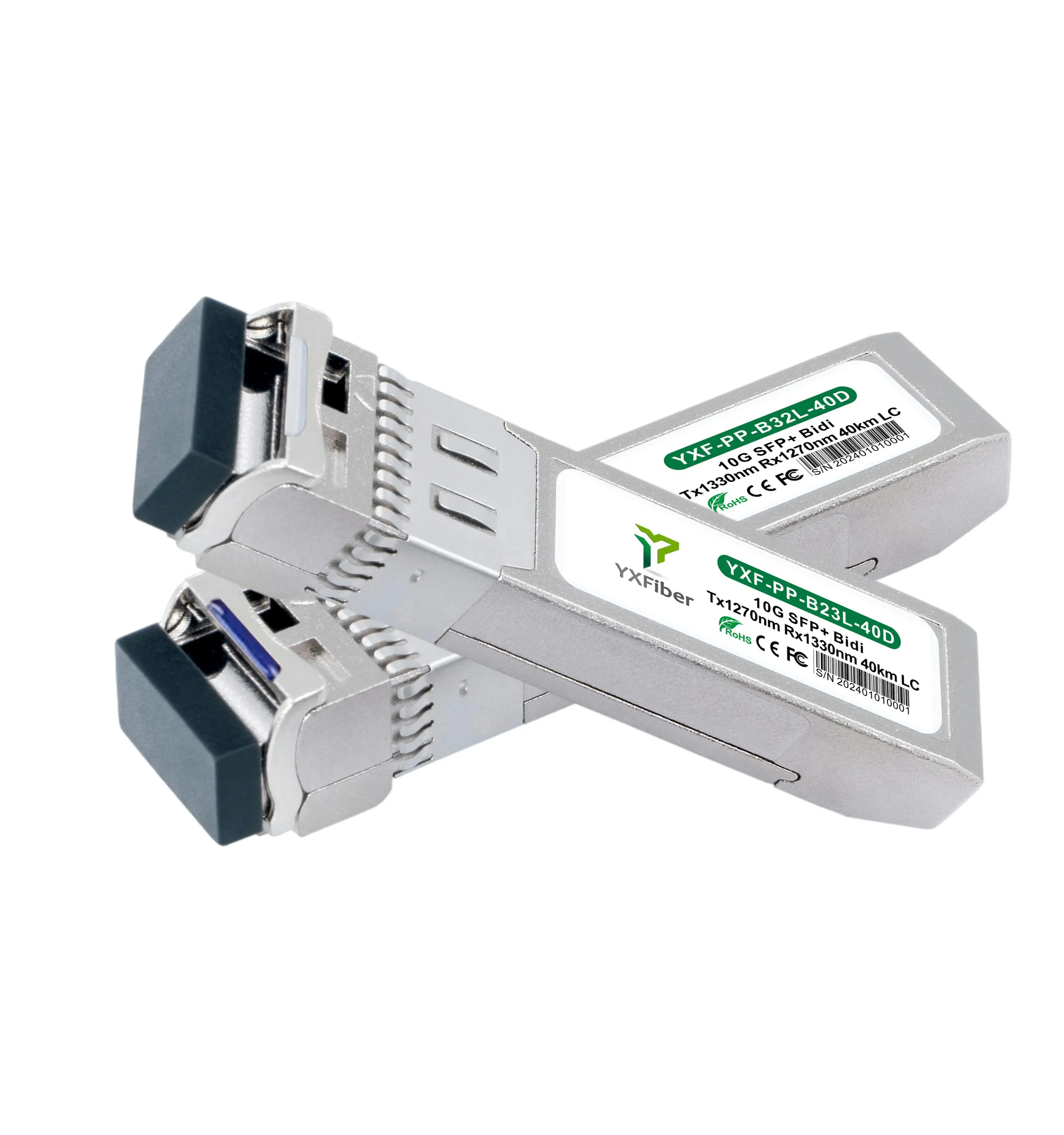 SFP+ 10G BIDI 40 ק""מ 1270/1330nm SM SF LC DOM מצב יחיד פשוט מקלט אופטי מחיר sfp