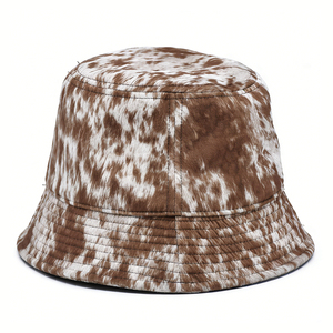 Sombrero de Pescador Unisex con Estampado de Vaca Vintage, de Lona con Tela de Poliéster/Algodón, Ala Ancha para Uso Casual al Aire Libre - Product Image 6