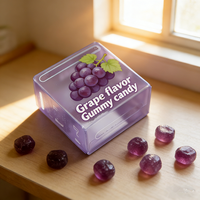 Boîtes cadeaux carrées en PET pour bonbons aux raisins, emballage plastique transparent personnalisé, imperméable