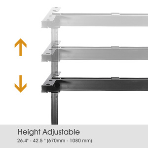 CHARMOUNT Cadre de bureau assis-debout moderne et compact à hauteur réglable avec vérin à gaz en acier inoxydable (670-1080mm) CT-MLD-1NA Comp - Product Image 4