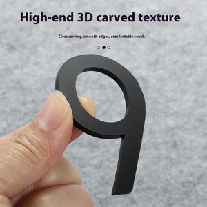 Numéros de maison modernes blancs et noirs de 2 pouces, <span class=keywords><strong>autocollant</strong></span> flottant de numéro de porte extérieure pour chambre d'hôtel, porte d'appartement et panneau d'adresse - Product Image 3