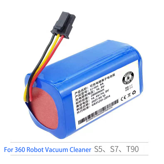For Qihoo 360 S5 S7 S7Pro T90 X9 3500mAh 14.8v Robotic Vacuum Cleaner Replacement Batteries