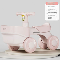 Sepeda Keseimbangan Anak Roda Empat Plastik Model Baru dengan Musik & Lampu untuk Anak Laki-laki dan Perempuan Usia 2-7 Tahun