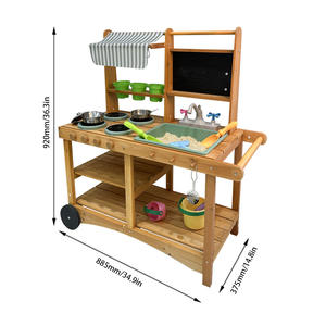 Kiosque de <span class=keywords><strong>cuisine</strong></span> d'extérieur à deux roues pour enfants, jouet d'imitation fait main, simulation de jeu de rôle 2026 - Product Image 6