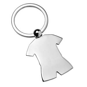 Llavero Metálico con Forma de Camiseta y Pantalones Cortos, Acabado Plateado, Accesorio de Moda - Product Image 2