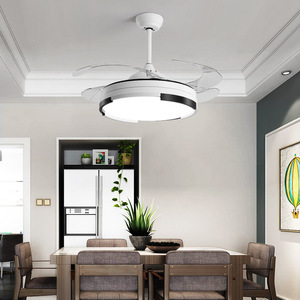 Ventilador de Techo Invisible LED Moderno de 42 Pulgadas con Control Remoto de 5 Velocidades, Luz, 3 Aspas, Motor DC, Viento Suave para Sala de Estar - Product Image 6