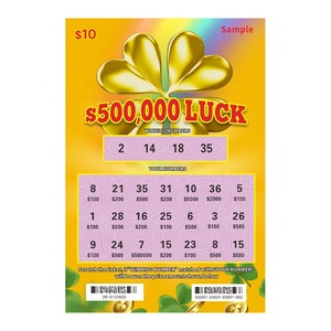 Carte de loterie Tailles de conception personnalisées Papier Données variables Impression numérique Loterie à gratter - Product Image 3