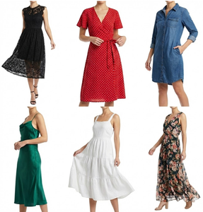 Abiti Estivi da Donna in Cotone, Modelli Misti, Stock 180g, Abbigliamento Traspirante, Stili Assortiti, Vendita all'Ingrosso, Stock Disponibile, Offerta Bulk - Product Image 3