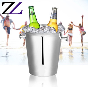 Cubos de fiesta modernos para bebidas y champán, cubo de hielo frío y grande, de acero inoxidable, plateado, para bar, ktv - Product Image 5