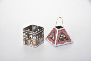 Boîte de rangement artisanale en métal moderne exquise avec poignée LP 87X87X168 boîte en métal souvenir à impression offset - Product Image 5