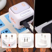 Chargeur mural USB Type C à double port PD 45W avec prise EU US UK, charge rapide, commande vocale, charge rapide universelle