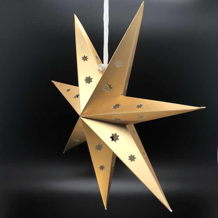 Gold Paper Star Lanterns for Home Christmas Decoration