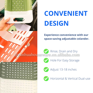 Panier extensible Rack Fruits Légumes Nouilles Pâtes Alimentaire Panier De Vidange Économiseur D'espace Portable Égouttoir Évier Passoire Passoire - Product Image 3