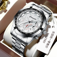 Montre pour homme à grand cadran, étanche, lumineuse, avec calendrier, tendance, style business, étanche