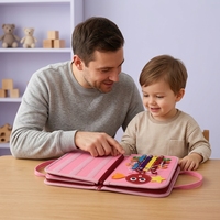 Livre d'activités personnalisable en tissu doux, livre silencieux en feutre, livre Montessori pour bébés, apprentissage précoce, livre sensoriel avec autocollants magiques, jouets pour enfants, tout-petits