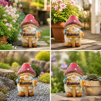 Vente flash - Statue en résine de créature fantastique artisanale et originale avec base florale pour la décoration intérieure