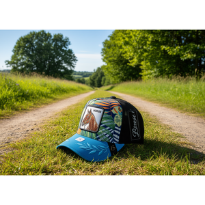 Casquette de camionneur Bonnie en tissu mesh avec broderie motif cheval, unisexe, décontractée, printemps-été, 6 panneaux - Product Image 2
