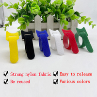 Attaches pour plantes réutilisables avec logo personnalisé, attaches auto-adhésives à boucles et crochets