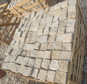 Đá tự nhiên chia chống trượt màu vàng đá granit đá cuội cho trang trại đường lái xe lối đi patios - Product Image 5