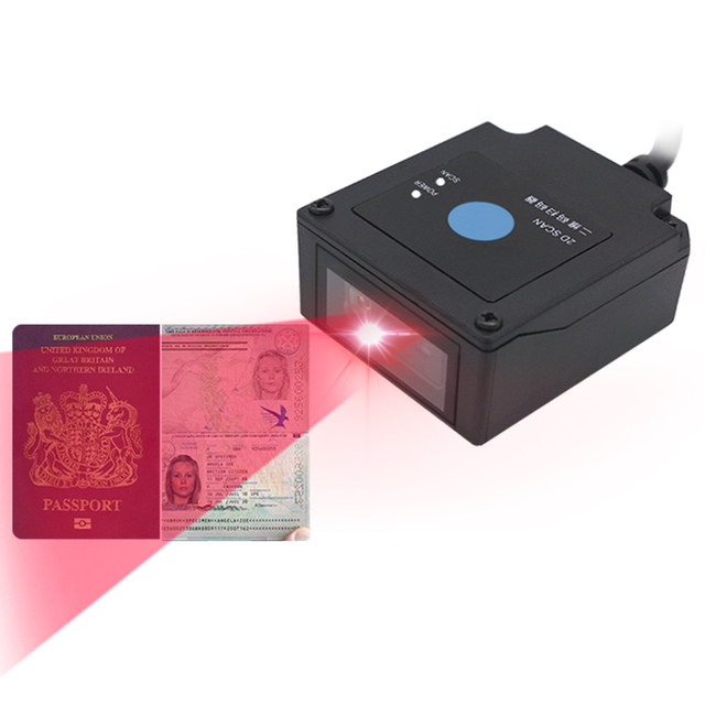High Quality Portable USB RS232 Industry Fixed Mount OCR MRZ Passport Reader Barcode Scanner