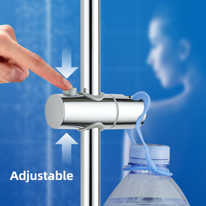 Juego de Barra Deslizante para Ducha de Acero Inoxidable de 60 cm de Altura con Soporte Ajustable para Ducha, Cabezal de Ducha y Manguera de Ducha de 1.5 m - Product Image 2