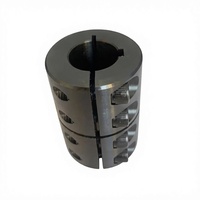 Accouplement rigide à serrage simple de 1/2 pouce, coupleur d'arbre fendu en une seule pièce 45 #   Acier oxydé noir, pour vis de guidage de moteur CNC