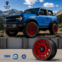 Jantes Beadlock forgées en aluminium 6061-T6 noir mat 17x9 18x9 pouces 6x139.7, légères, tout-terrain, compatibles avec Ford Bronco deux portes