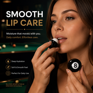 Unique Billiard Style Lip Balm Moisturizer Daily Soft Smooth Hydration Comfort Portable Pocket Size Black Eight ball Lip Balm - Product Image 5