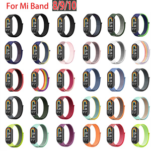 สายไนลอนสำหรับ Xiaomi band 8 7 6 miband สายรัดข้อมือกีฬา <span class=keywords><strong>Loop</strong></span> สายไนลอนสำหรับ Mi band 10 9 8 7 6 5 4 <span class=keywords><strong>3</strong></span>ผ้า - Product Image 6