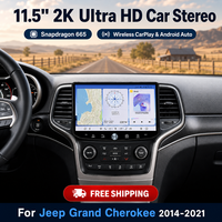 Autoradio Android 2K 11,5 pouces Snapdragon 665 avec CarPlay sans fil, DSP et GPS pour Jeep Grand Cherokee 2014-2021 - Vente en gros directe