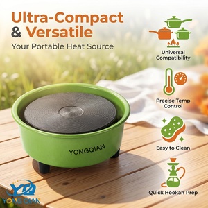 YONGQIAN Placa Calefactora Eléctrica Mini de 300W, <span class=keywords><strong>Hornillo</strong></span> Portátil de un Solo Quemador de 100mm, Estufa Compacta para Viajes y Dormitorios - Product Image 2