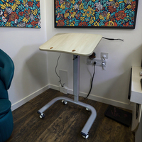 Offre Spéciale bureau ergonomique moderne durable en métal et panneau de bois matériel pliable assis caractéristique mobile