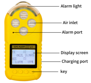 เครื่องตรวจจับก๊าซแบบพกพา DUOTESI 4-in-1, ตรวจวัดก๊าซ O2/CO/H2S/CH4 ได้อย่างแม่นยำสูง, วัสดุ ABS ป้องกันการระเบิด, สำหรับอุตสาหกรรม/เรือ/ปิโตรเคมี - Product Image 3
