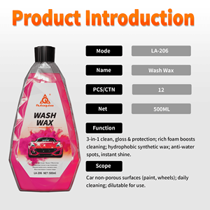 Vente directe usine – <span class=keywords><strong>Agent</strong></span> moussant haute densité 3-en-1 500 ml – Barrière hydrophobe – Entretien multi-surfaces pour détergent <span class=keywords><strong>de</strong></span> lavage automobile - Product Image 2