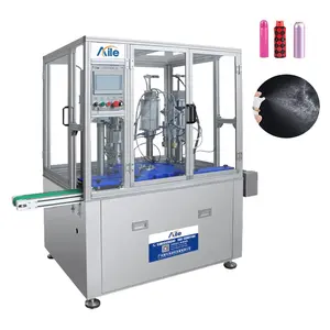 Automatic Bov Bag on Valve Aerosol Filling and Sealing Machine for Cosmetic and Food Products Liquid with PLC