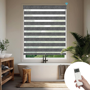 SAMADHI Custom Size Modern Horizontal Plain Zebra Blinds for <b>Windows</b> Sheer <b>Shades</b> Dual Layer Roller Light Control Indoor - Product Image 2
