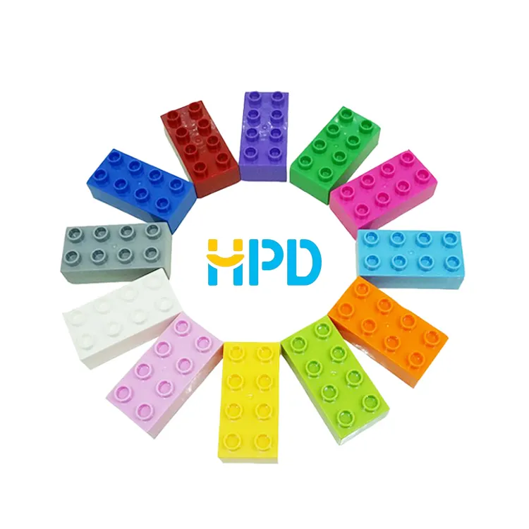 Factory cheap 2x2 2X3 2X4 2X6 2X8 dots plastic assemble basic big brick compatible brand building block toys