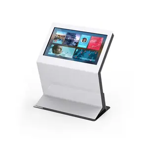 Z-shape Touch Screen Display Indoor Interactive Advertising Information Kiosk For Hospital/Bank/Shopping Mall