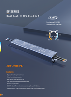YSD-EF : Driver LED à gradation 6-en-1 |   DALI-2 / 0-10V / 1-10V / PWM / Résistance / Push DIM 30W 40W 60W 100W 150W 200W 250W 300W