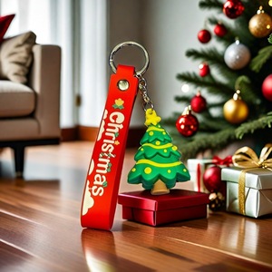 Portachiavi Compatto Portatile con Design Natalizio a Cartone Animato di Babbo Natale, Decorazione Natalizia Raffinata, Regalo Ecologico Personalizzabile - Product Image 5