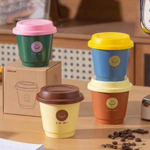 Portable Coffee to Go Mug <b>Reusable</b> Mini Tumbler <b>Cups</b> Ceramic Travel Mug with Lid - Product Image 6