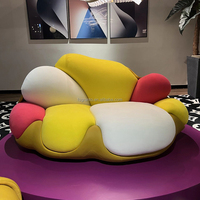 Nouveau design chaise en forme de nuage chaise de loisirs confortable salon chaise de canapé en tissu de mousse haute densité
