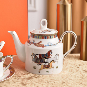 European Home Teacup Set Living Room Ceramic Teapot <b>Kettle</b> Wedding Housewarming Bone China Gift - Product Image 3