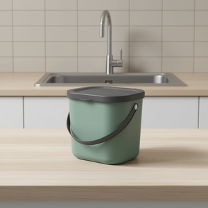 Rotho Waste Container Albula 10L With Lid And Handle For Kitchen Use - Product Image 3