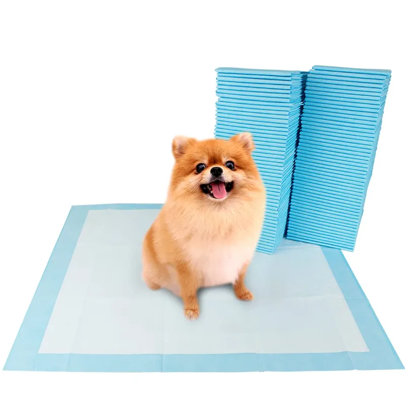 犬用のカスタムOEMブルーの香りの無料サンプル使い捨て子犬トレーニングパッド